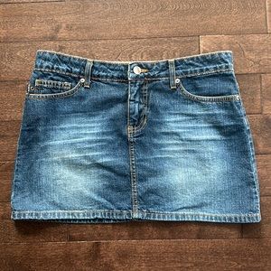 Bebe Y2K Tulip Pocket Denim Mini Skirt Vintage S